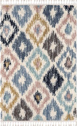 Nazar Rugs Alfombra bereber 120x170 multicolor con dibujo geom&eacute;trico