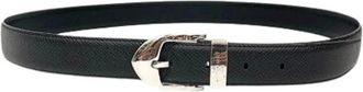 Louis Vuitton Pre-owned Vintage Leather Belt - - Pre-owned - Uomo - Nero - ONE SIZE