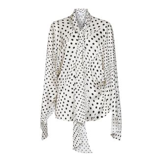 Stella McCartney Shirt With Tie Collar - female - Stella McCartney - Shirts - White - S - Blouses & Shirts