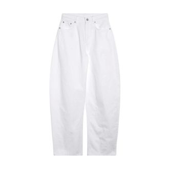 Alaia Alaia Jeans - female - Ala&iuml;a - Wide Jeans - White - W28 - Jeans