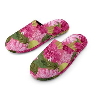Generic Leaves Daisy Flower Fruit Lemon Mens House Slippers Slip Indoor Slipper On Shoes Warm Outdoor