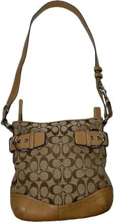 Coach Pre-owned Cross Body Bags, female, Brown, Size: ONE SIZE Pre-owned Canvas Shoulder Bag