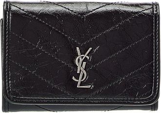 Saint Laurent Slim Leather Trifold Wallet