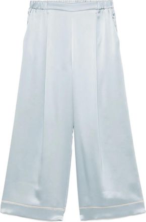 Carine Gilson Pantaloni pigiama in raso di seta - Blu