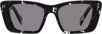 Prada Polarized Dark Grey Butterfly Ladies Sunglasses PR 08YS 15S5Z1 51