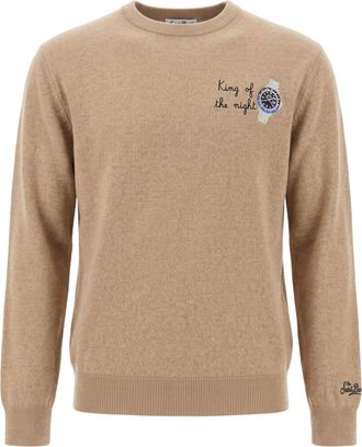 MC2 Saint Barth Camel Wool Cashmere Blend Crewneck Light Sweater