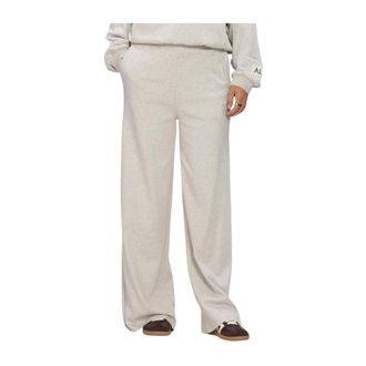 ALIX The Label Alix The Label - Gebreide Wijde Broek - Dames - Broeken - Grijs - Maat: XL