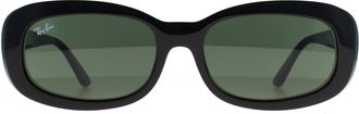 Ray-Ban Oval Womens Polished Black Green RB2221 - One Size