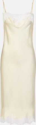 Stella McCartney Abito sottoveste in raso con pizzo