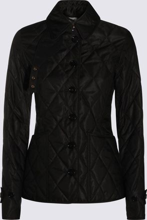 Burberry Coats Blacks And Greys-Donna
