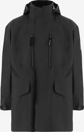 And Wander Mens Technical Hooded Jacket With Pockets Black Nylon