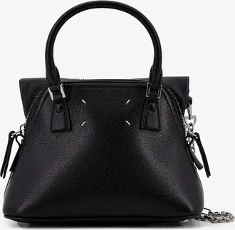 Maison Margiela Womens 5ac Classique Micro Leather Shoulder Bag Black
