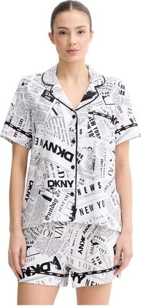 DKNY Dkny, Dames, Nachtkleding & Lounge, Wit, Maat: XS Katoen