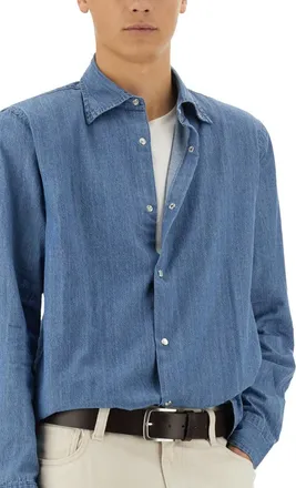 Aspesi 100% Cotton Denim Shirt - Blue