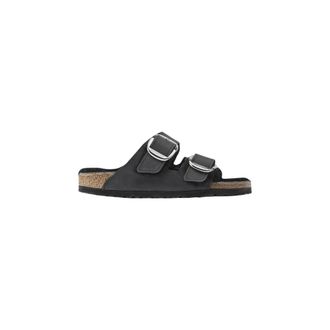 Birkenstock Arizona Big Buckle Shearling Sandaal - Dames - Sandalen - Zwart - 39 EU - Schoenen
