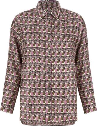 Max Mara Pink Regular Geometric Shirt