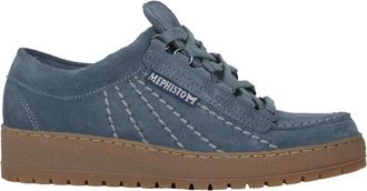 Mephisto Blauwe veterschoen voor heren - Heren - Sneakers - Blauw - 45 EU - Leer - Schoenen