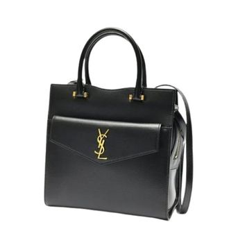 Saint Laurent Pre-owned Handbags, female, Black, Size: ONE SIZE Pre-owned Vintage Leather Handbag