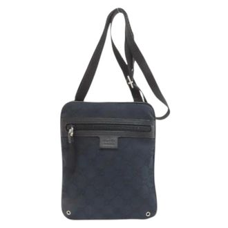 Gucci Vintage Cross Body Bags, unisex, Blue, ONE SIZE, Pre-owned Canvas Cross Body Bag