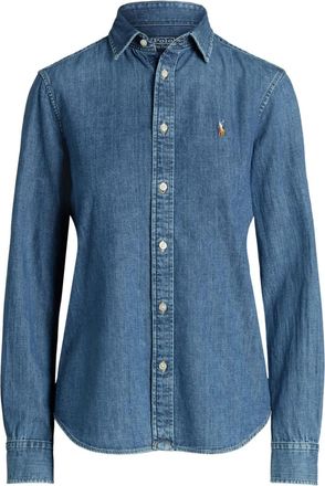 Polo Ralph Lauren Camicia denim con ricamo - Blu