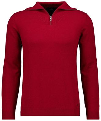 Ragman Rundhalspullover RAGMAN, Herren, Gr. 48, rot, 95% Baumwolle 5% Kaschmir, hoch geschlossener Ausschnitt, Pullover Rundhalspullover