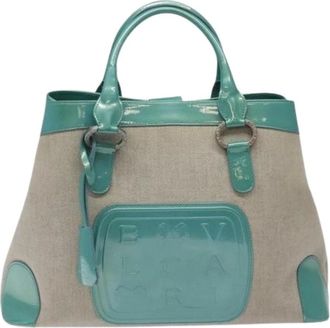 Bulgari Pre-owned Handbags, female, Multicolor, Size: ONE SIZE Pre-owned Canvas Handbag