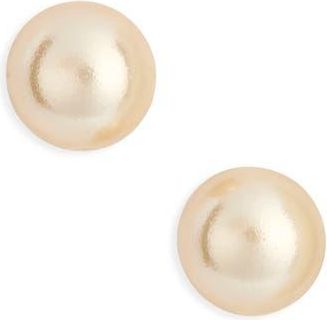 Kenneth Jay Lane Faux Pearl Stud Earrings in Cultura Pearl at Nordstrom Rack