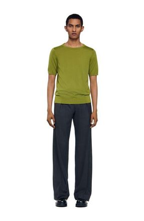 Sandro Flowing knit T-shirt in Super Grass at Nordstrom, Size Xx-Large