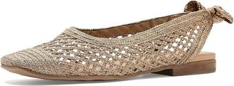 Seychelles Birdie Womens Dress Flat Shoes Gold Polyester : 8.5 M