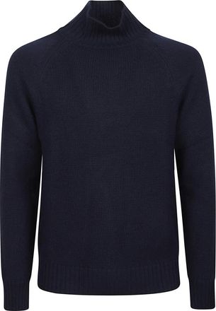 Eleventy Turtle Neck Sweater - Heren - Coltruien - Blauw - S - Wol - Truien & Vesten