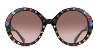 Kate Spade New York Zya/G/S/Strass Asian Fit SZE/HA Womens Sunglasses Black Size 55