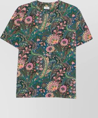 Etro short sleeves paisley floral print tshirt