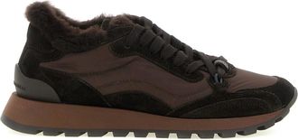 Brunello Cucinelli Schoenen, Dames, Zwart, 38 1/2 EU, Katoen, Active Sneaker