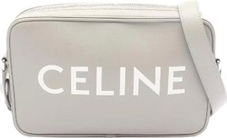 Celine Pre-owned Cross Body Bags, female, Gray, Size: ONE SIZE Pre-owned Leather Shoulder Bag