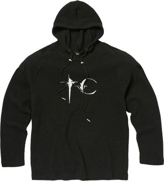 Thug Club Bulk Shoulder Waffle Hoodie Black TC26TS0902
