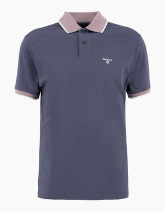 Barbour Mens Barbour Cornsay Pique Collar Polo Shirt - Navy - Size: 42