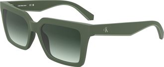 Calvin Klein Green Gradient Square Unisex Sunglasses CKJ25602S 302 54