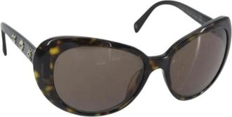 Chanel Pre-owned Accessories, female, Black, Size: ONE SIZE Pre-owned Plastic Sunglasses