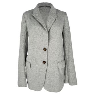 Brunello Cucinelli Brunello Cucinelli Pre-owned Womens Single-Breasted Blazer in Grey Cashmere - Size EU 36