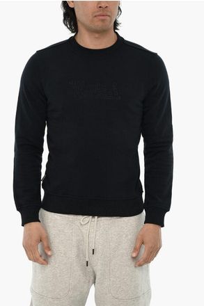 Woolrich Cotton-Blend Crewneck Sweatshirt with Embroidered Logo size S