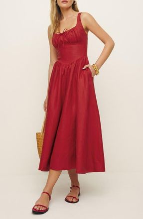 Reformation Balia Linen Sundress in Sundried Tomato at Nordstrom, Size 2