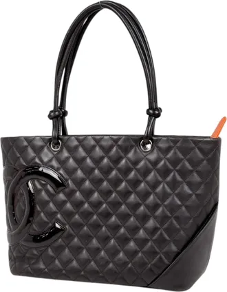 Chanel Brown Leather Tote Bag (Pre-Owned)