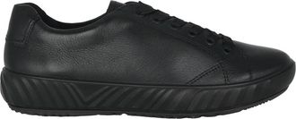 Ara Zwarte Leren Wijde Pasvorm Sneaker - Dames - Sneakers - Zwart - 38 1/2 EU - Schoenen