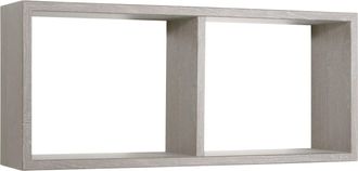 OEM Estante Rectangular De Pared 2 Compartimentos Mod. Morgana Roble Gris Nuovo