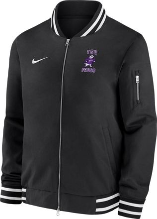 Nike TCU Horned Frogs Nike Mens College Bomber Jacket in Black | M62424E168TCUN-BLK