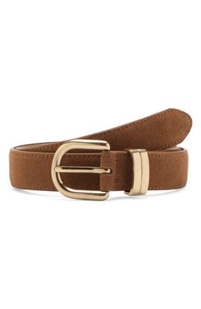 Mango Suede Belt in Brown at Nordstrom, Size Medium