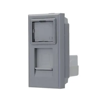 Trade Shop Trade Shop - Presa Dati Connettore Rj45 Cat5e Silver Coperchio Compatibile Bticino Axolute