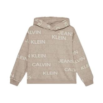 Calvin Klein Jeans Hooded Sweatshirt - male - Calvin Klein Jeans - Kids Sweatshirts - Beige - 14 Y - Kids
