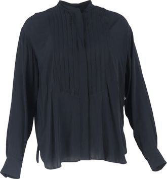 Isabel Marant Isabel Marant Amel geplooide blouse van cr&ecirc;pe de chine in zwarte viscose
