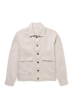 De Petrillo Linen-Twill Overshirt